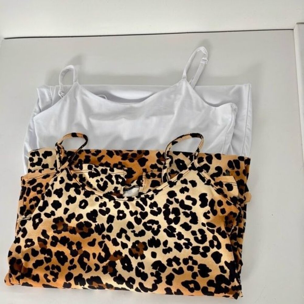 Y2K Tank Top Dress Large Duo Set Bodycon Straps Festival Streetwear Minimalist - Picture 8 of 13